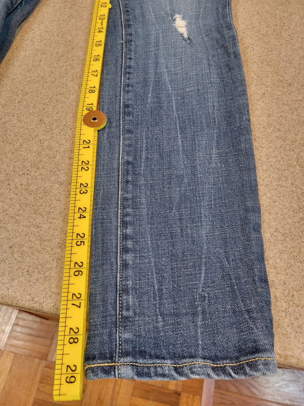 J. Crew Skinny Denim Jeans Distressed Size 26 Cotton Stretch - Picture 9 of 10